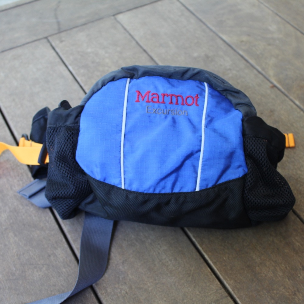 Marmot Excursion Biospan Waist Pack, Fanny Pack Blue, Black, Orange